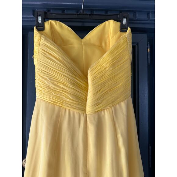 Cassandra Stone by Mac Duggal Flash 7245L Yellow strapless Prom formal dress 6 - Picture 10 of 12